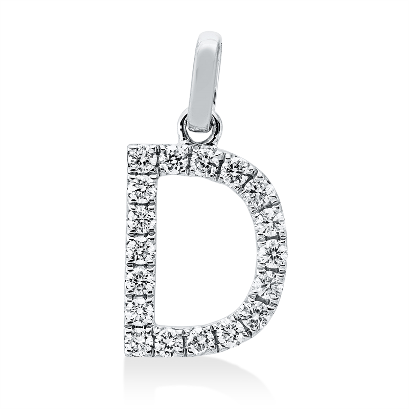 Anhänger 18 kt WG, 18 Brill. 0,19 ct, TW-si