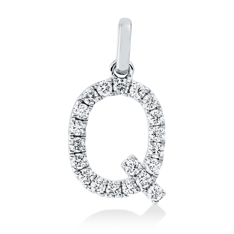 Anhänger 18 kt WG, 20 Brill. 0,21 ct, TW-si