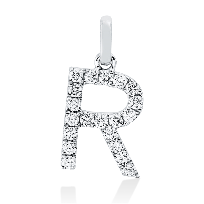 Anhänger 18 kt WG, 20 Brill. 0,21 ct, TW-si