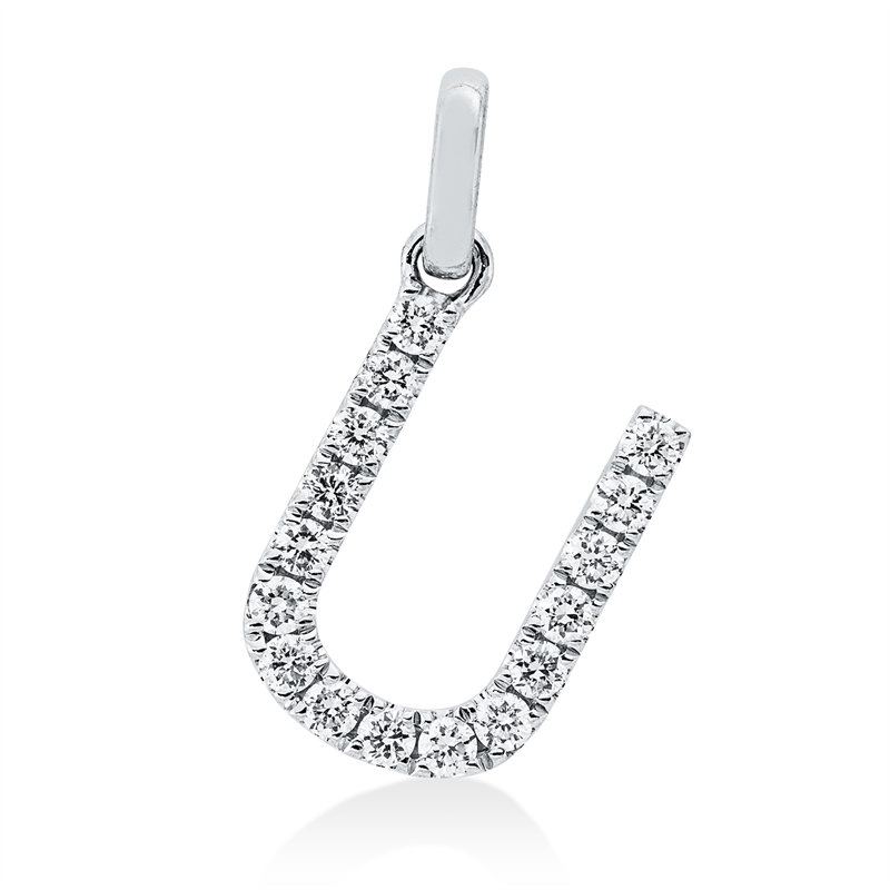 Anhänger 18 kt WG, 16 Brill. 0,17 ct, TW-si