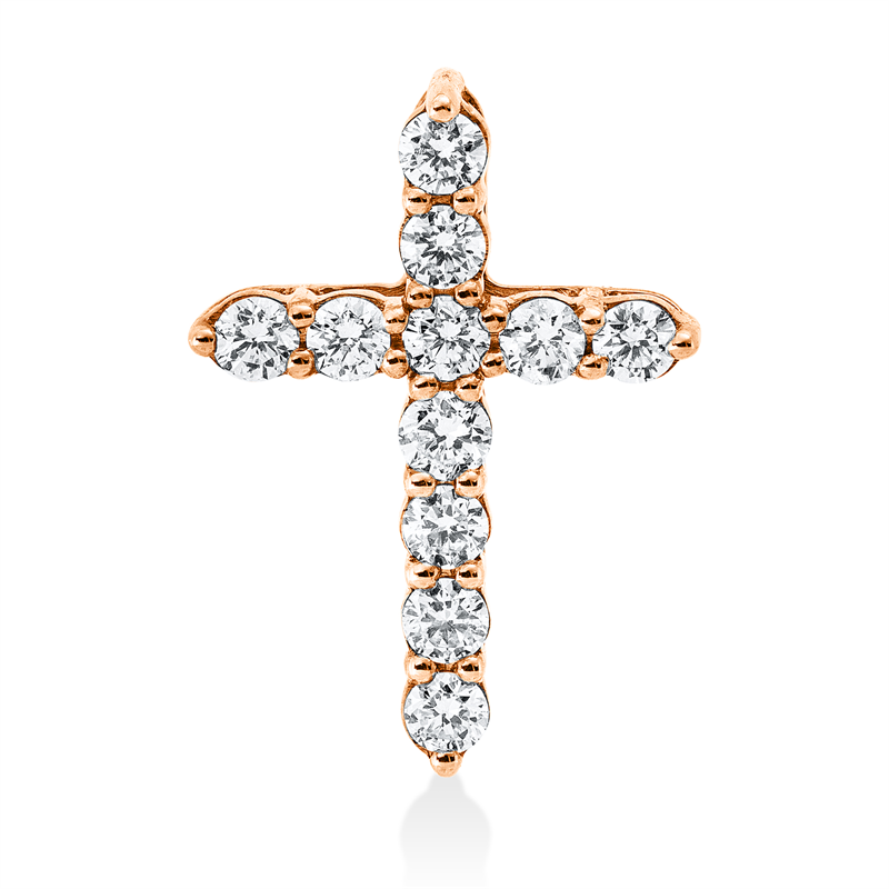 Anhänger 18 kt RG, 11 Brill. 0,31 ct, TW-si