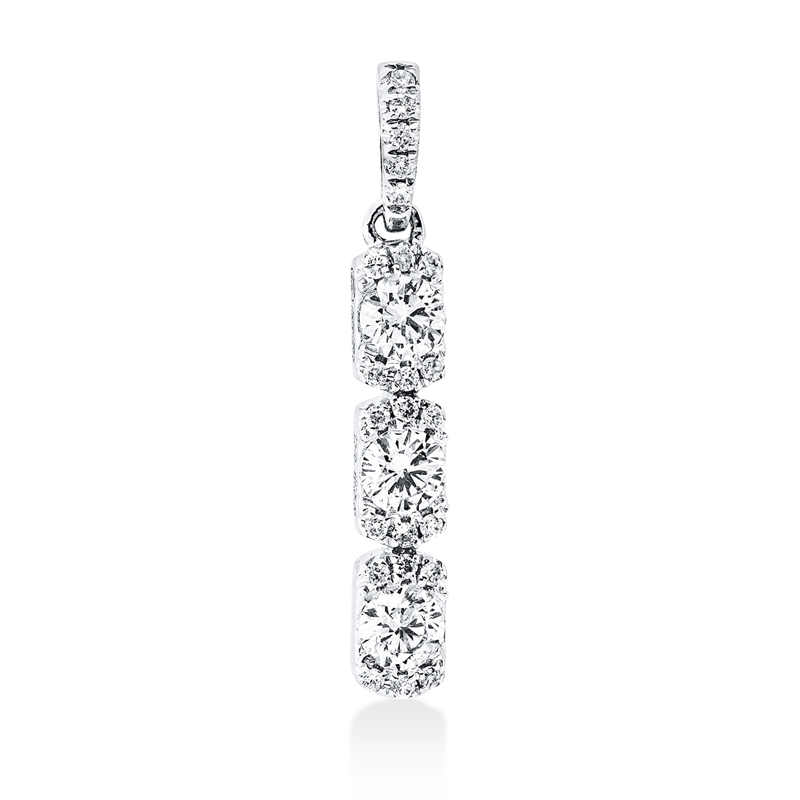 ABVERKAUF Anhänger 18 kt WG, mit Öse, 26 Brill. 0,35 ct, TW-si