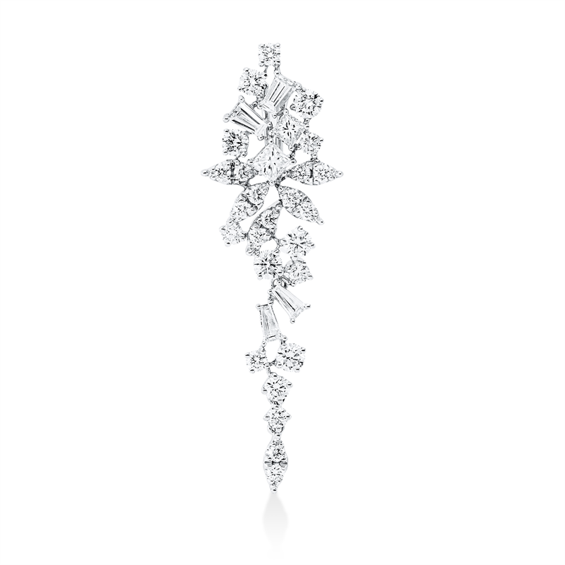 ABVERKAUF Anhänger 18 kt WG, 25 Brill. 0,87 ct, TW-si, 4 Trap. 0,22 ct, TW-vsi, 2 Princ. 0,23 ct, TW-vsi