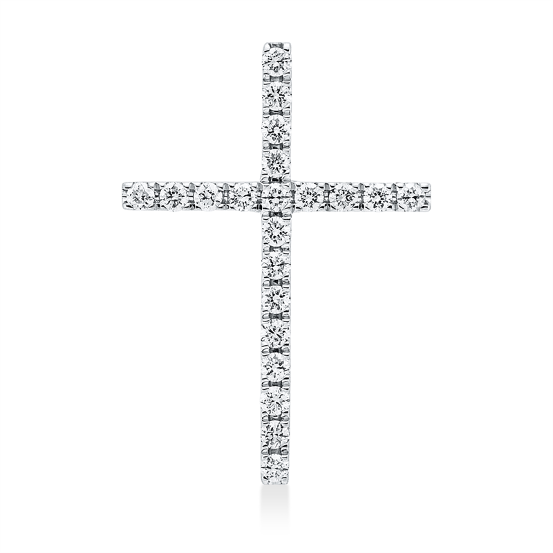Anhänger 18 kt WG, 21 Brill. 0,16 ct, W-si