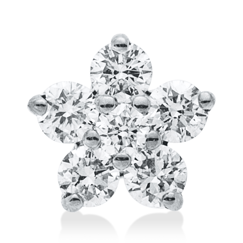 Anhänger 18 kt WG, 6 Brill. 0,10 ct, W-si
