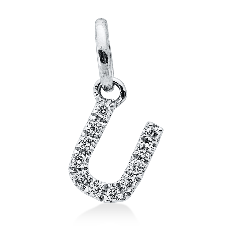 Anhänger 18 kt WG, 11 Brill. 0,05 ct, W-si