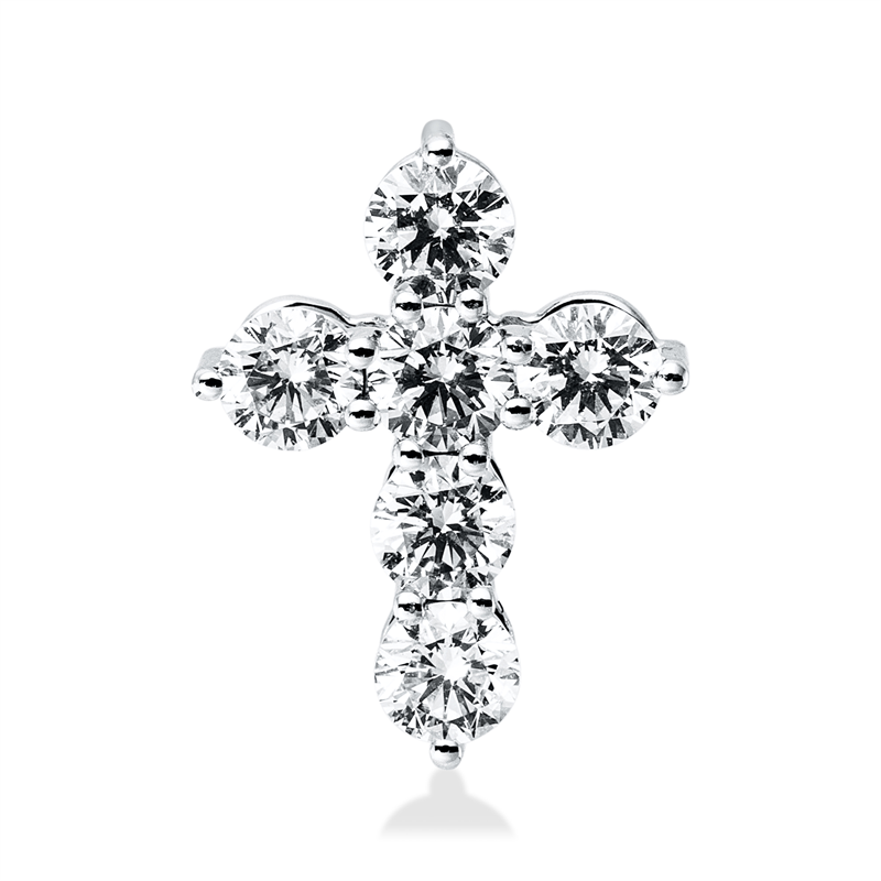 Anhänger 18 kt WG, 6 Brill. 0,62 ct, W-si