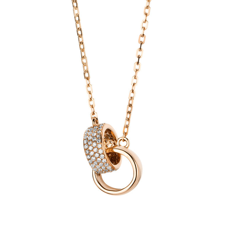 Collier 18 kt RG, 107 Brill. 0,31 ct, TW-vsi/si