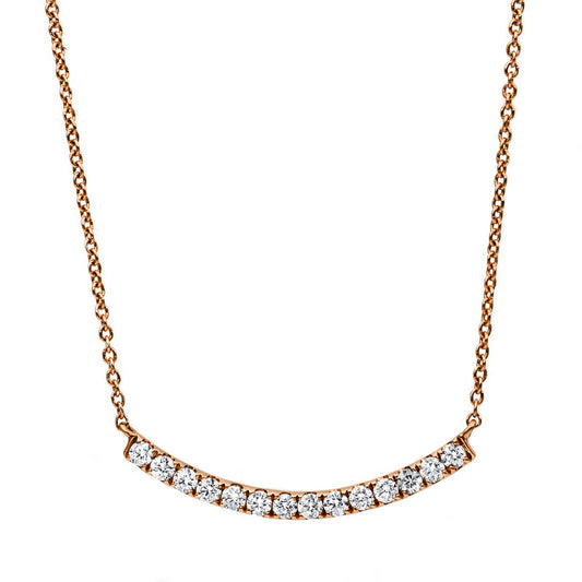 Collier 18 kt RG, 14 Brill. 0,22 ct, TW-si