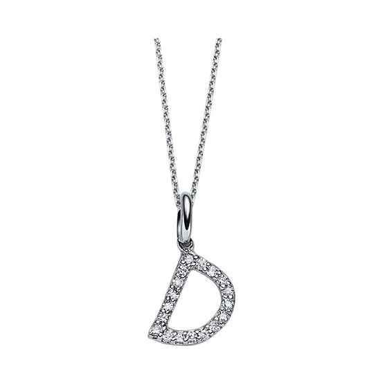 Collier 18 kt WG, 18 Brill. 0,07 ct, TW-si