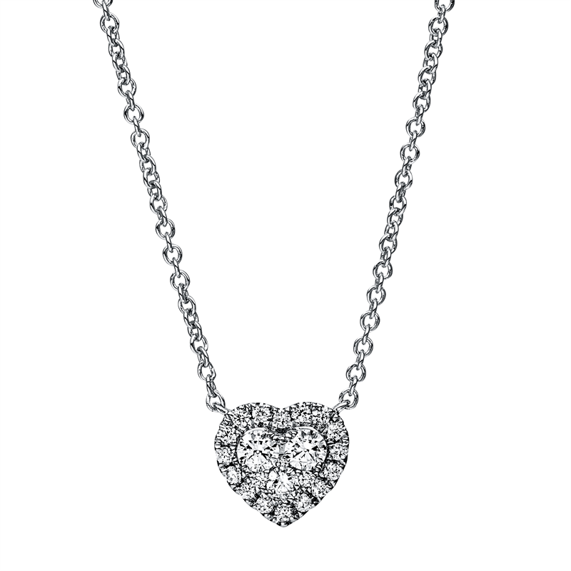 Collier 18 kt WG, 22 Brill. 0,29 ct, TW-si