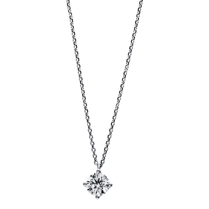 Collier 18 kt WG, GIA6291109493, 1 Brill. 0,50 ct, TW-si