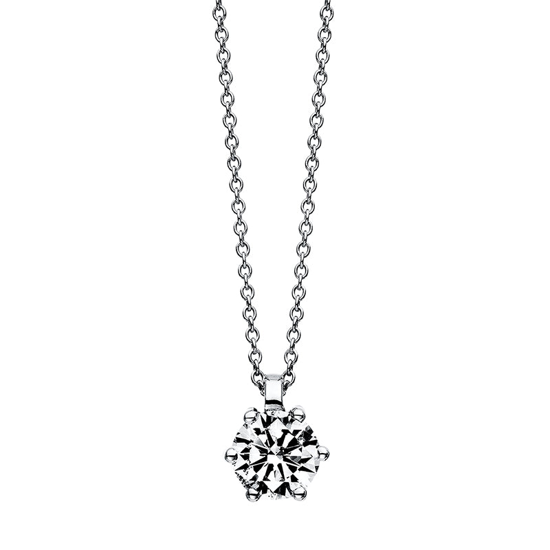 Collier 18 kt WG, GIA6442804684, 1 Brill. 1,00 ct, TW-si