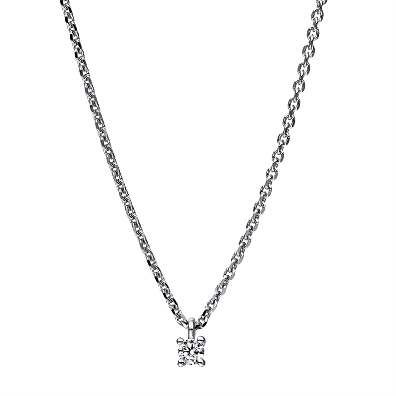 Collier 18 kt WG, 1 Brill. 0,05 ct, TW-si