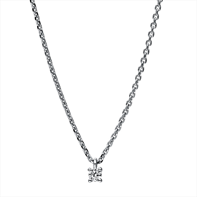 Collier 14 kt WG, 1 Brill. 0,05 ct, TW-si