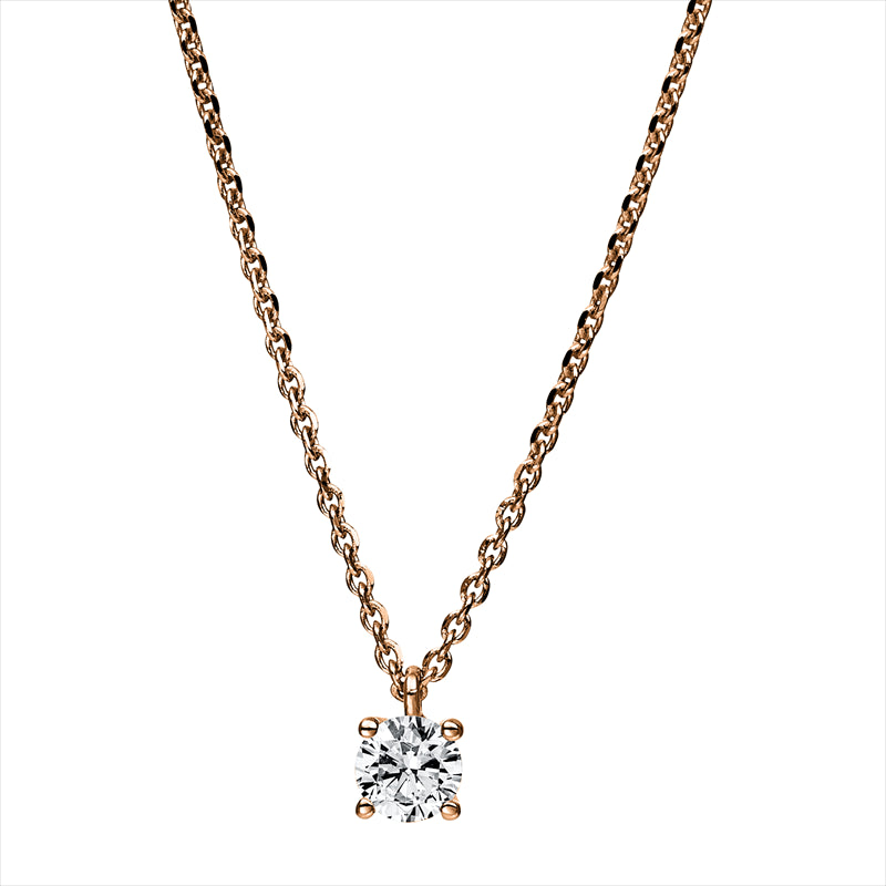 Collier 14 kt RG, 1 Brill. 0,25 ct, TW-si