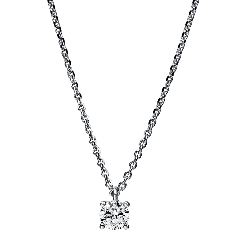 Collier 18 kt WG, 1 Brill. 0,25 ct, TW-si