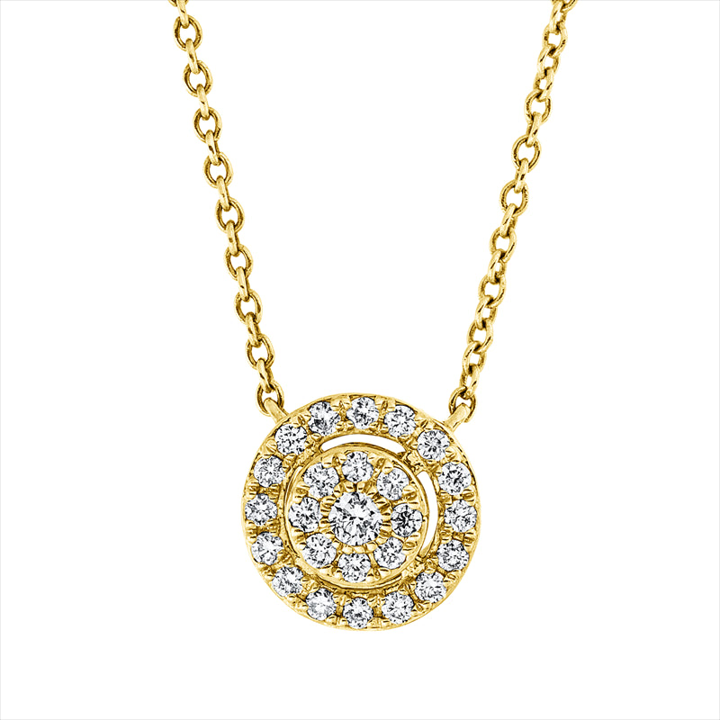 Collier 14 kt GG, 25 Brill. 0,15 ct, TW-si