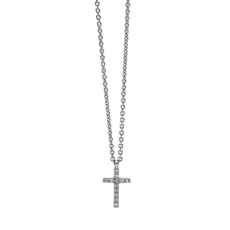 Collier 18 kt WG, 12 Brill. 0,03 ct, TW-si