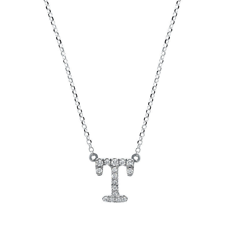 Collier 18 kt WG, mit ZÖ 40,5 cm + 38,0 cm, 16 Brill. 0,08 ct, TW-si
