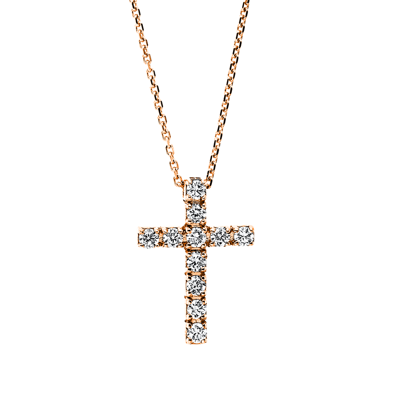 Collier 18 kt RG, 11 Brill. 0,16 ct, TW-si