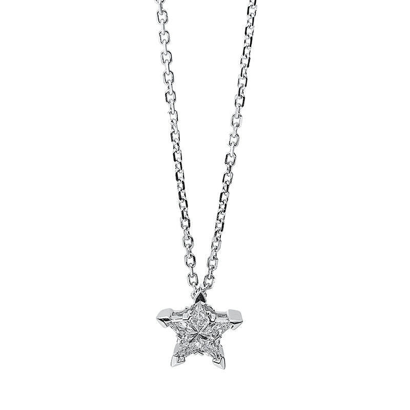 Collier 18 kt WG, 5 Tri.Sond. 0,16 ct, D/F-vvs