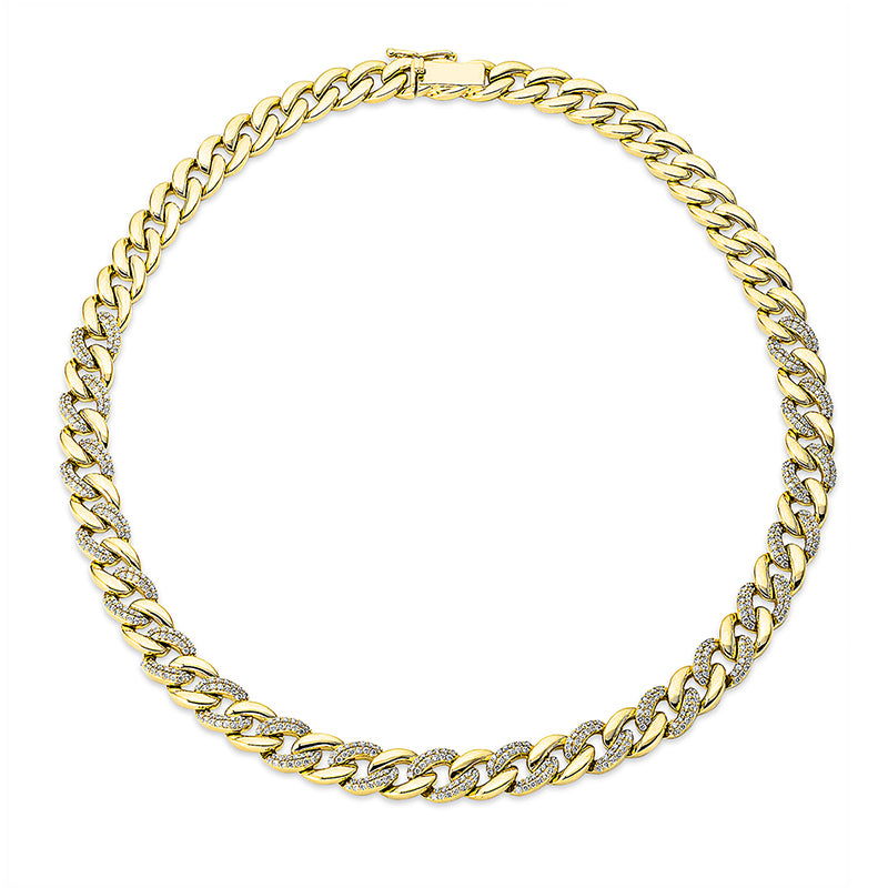 Collier 18 kt GG, 532 Brill. 3,02 ct, TW-si