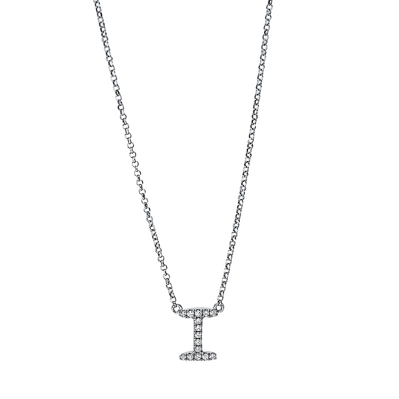 Collier 18 kt WG, mit ZÖ 38 cm & 40.6 cm, 15 Brill. 0,06 ct, TW-si