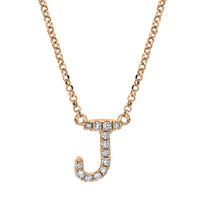 Collier 18 kt RG, mit ZÖ 40,5 cm + 38,0 cm, 13 Brill. 0,06 ct, TW-si