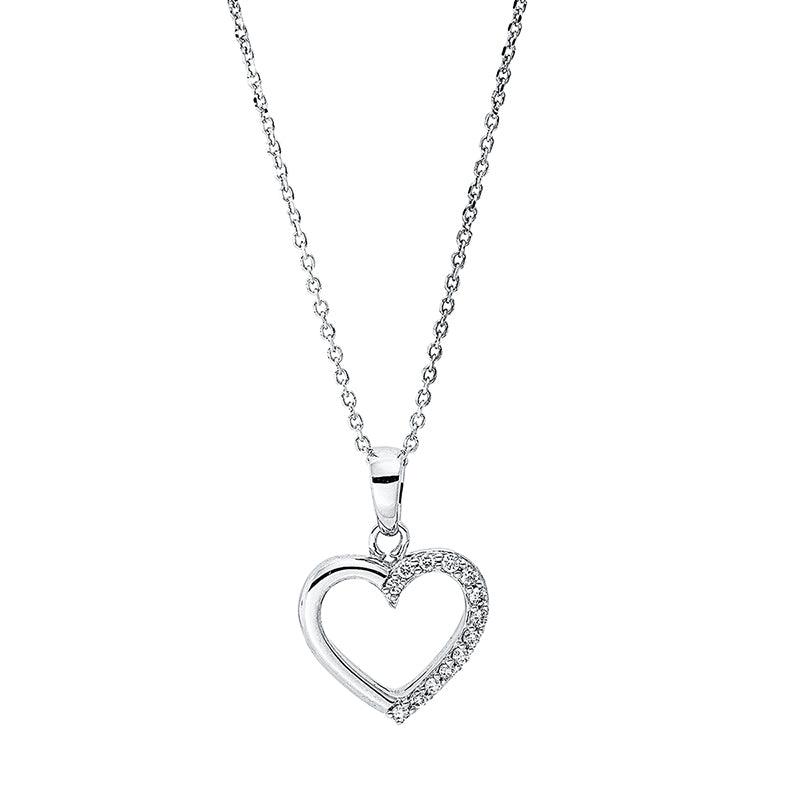 Collier 18 kt WG, 13 Brill. 0,08 ct, TW-si
