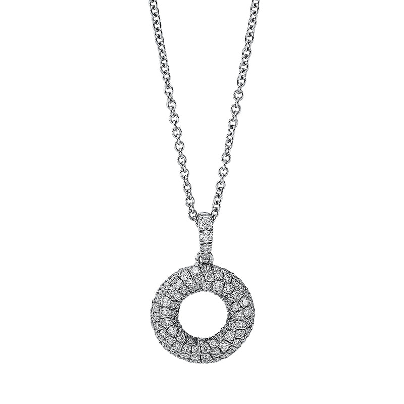 Collier 18 kt WG, mit ZÖ 40 cm + 42.5 cm, 19 Brill. 0,11 ct, TW-si, 81 Brill. 0,37 ct, TW-si