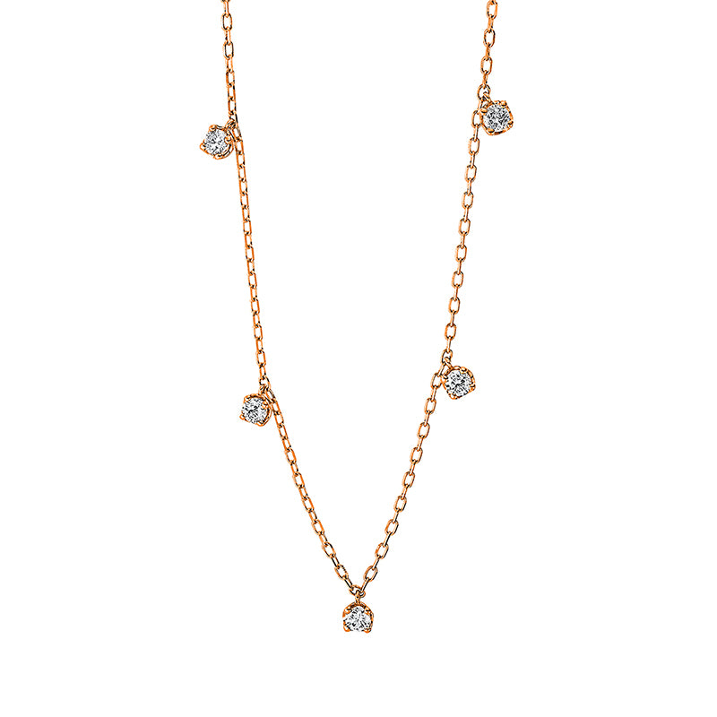 Collier 18 kt RG, 5 Brill. 0,36 ct, TW-si