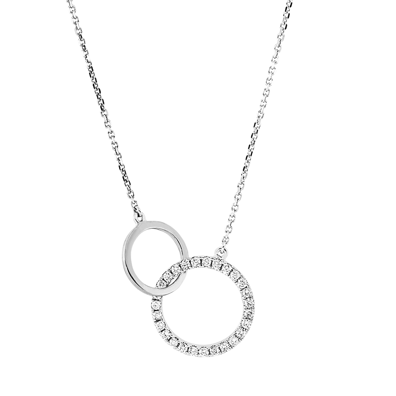 Collier 18 kt WG, 27 Brill. 0,16 ct, W-si