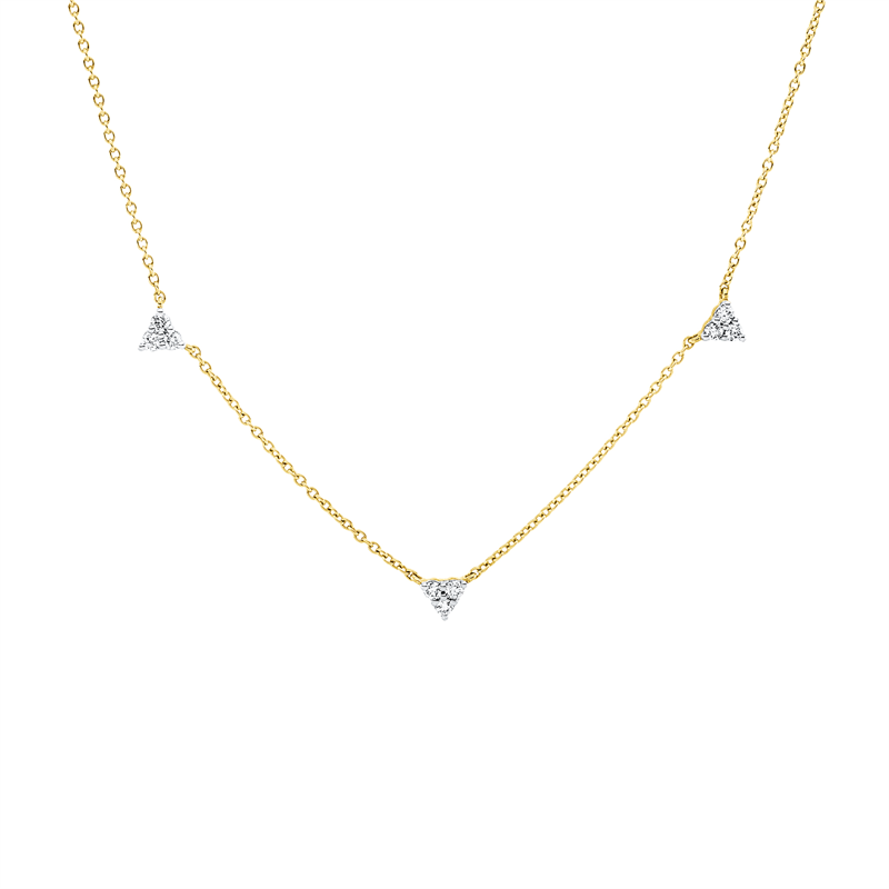 Collier 18 kt GG, 15 Brill. 0,33 ct, TW-si