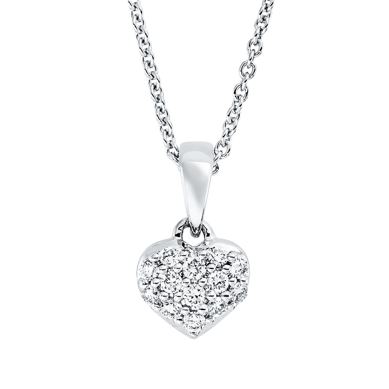 Collier 18 kt WG, 13 Brill. 0,10 ct, TW-si