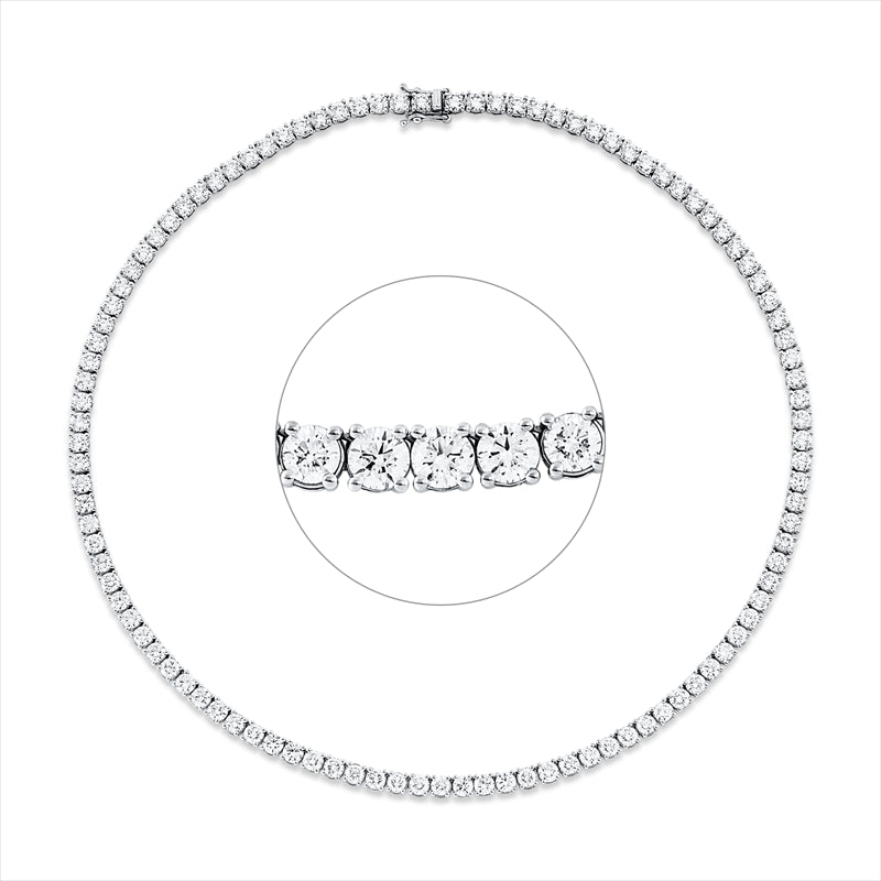 Collier 18 kt WG, 105 Brill. 21,06 ct, TW-si