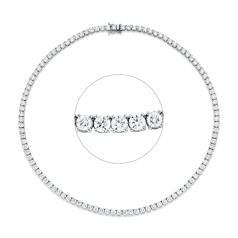 Collier 18 kt WG, 105 Brill. 21,06 ct, TW-si