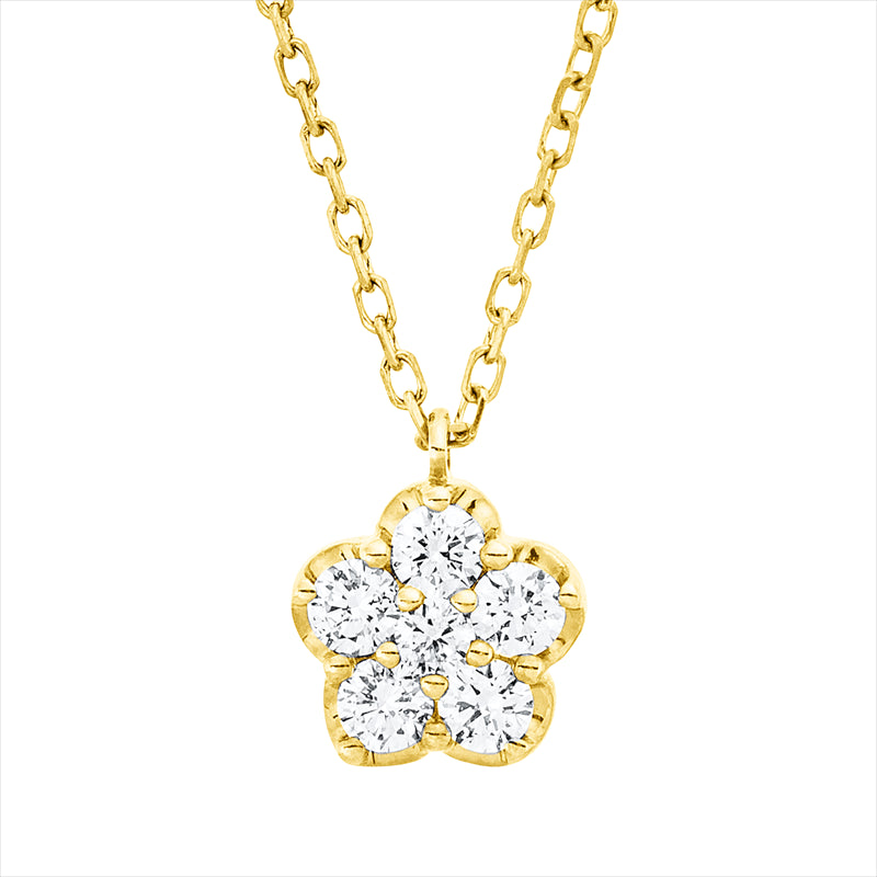 Collier 18 kt RG, mit ZÖ 40,6 cm, 6 Brill. 0,21 ct, TW-si