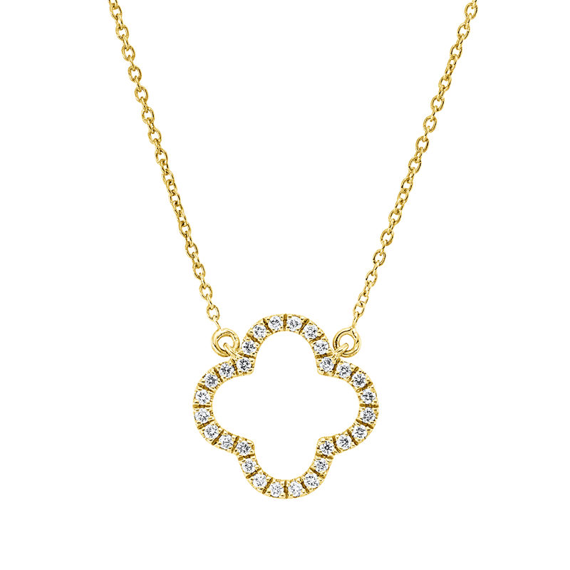 Collier 18 kt GG, mit ZÖ 40 cm + 43 cm, 28 Brill. 0,08 ct, TW-si