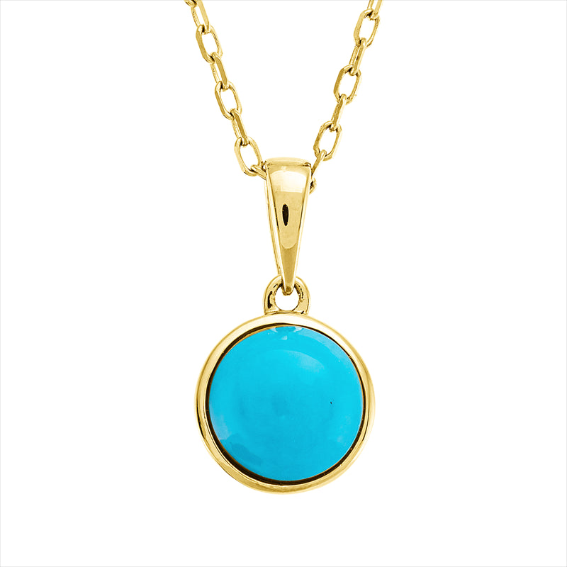 Collier 18 kt GG, 1 Türkis 0,22 ct