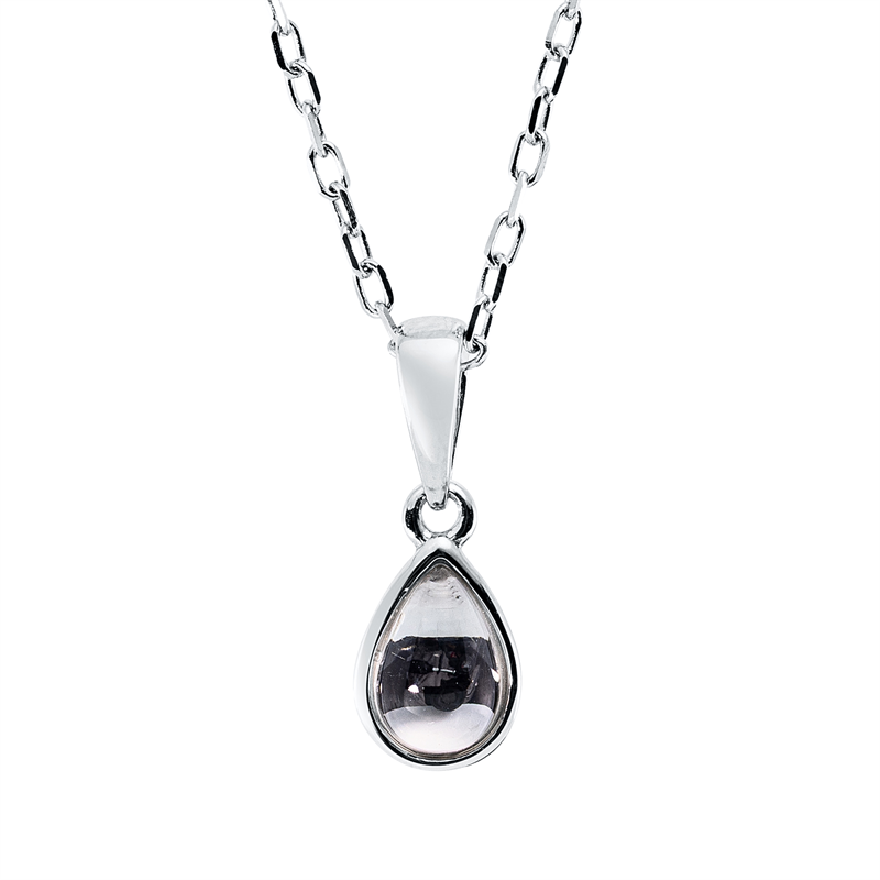 Collier 18 kt WG, 1 Amethyst 0,34 ct grün