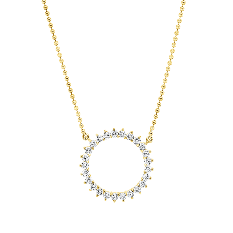 Collier 18 kt GG, 25 Brill. 0,44 ct, I-si
