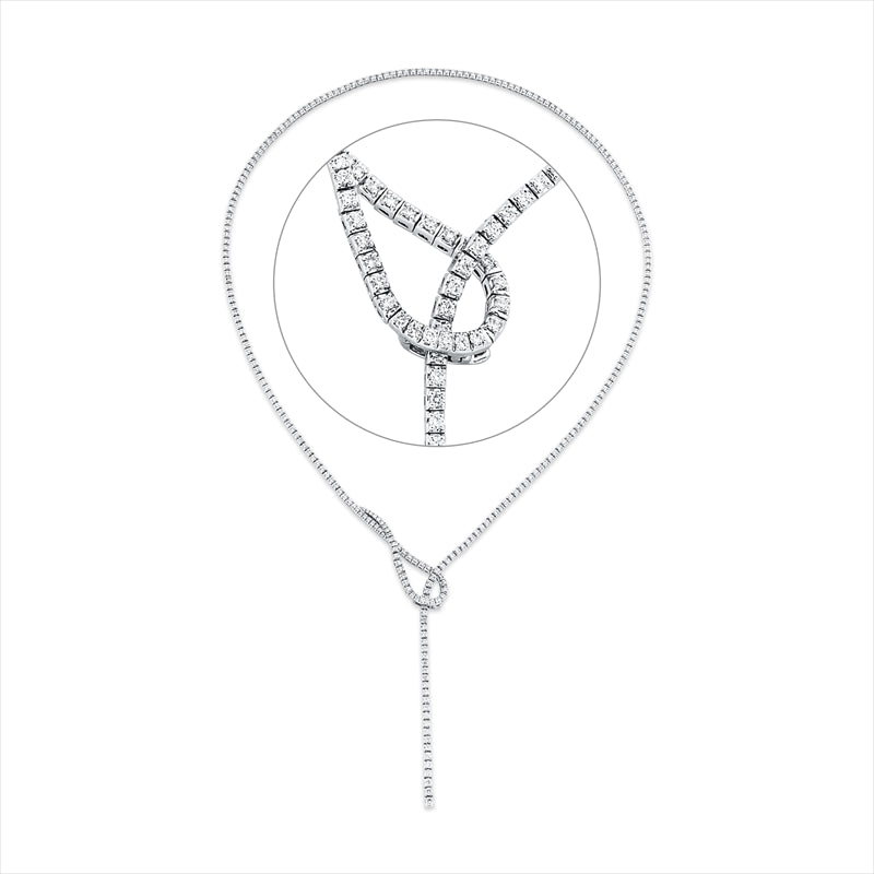 Collier 18 kt WG, 269 Brill. 3,42 ct, TW-si