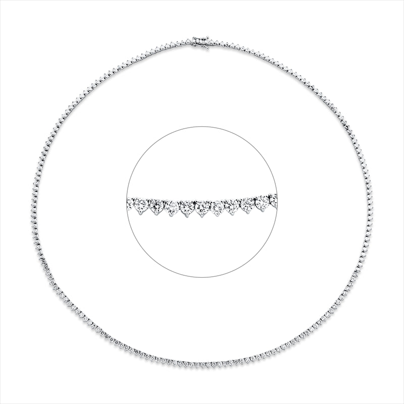 Collier 18 kt WG, 71 Brill. 2,03 ct, TW-si