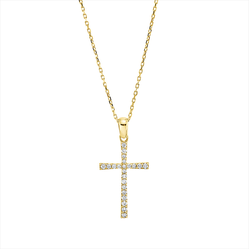 Collier 18 kt GG, 22 Brill. 0,15 ct, F/TW-si
