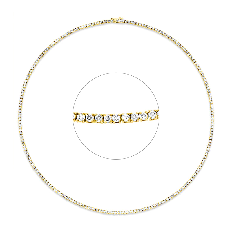 Collier 18 kt GG, 213 Brill. 6,23 ct, TW-si