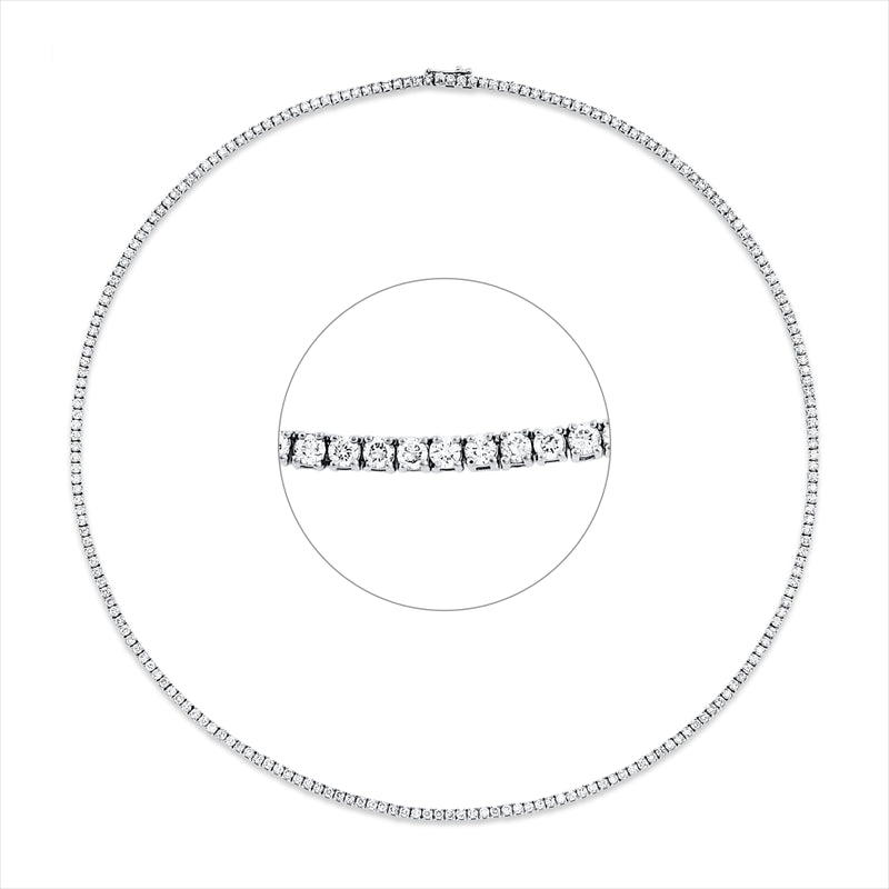 Collier 18 kt WG, 213 Brill. 6,23 ct, TW-si