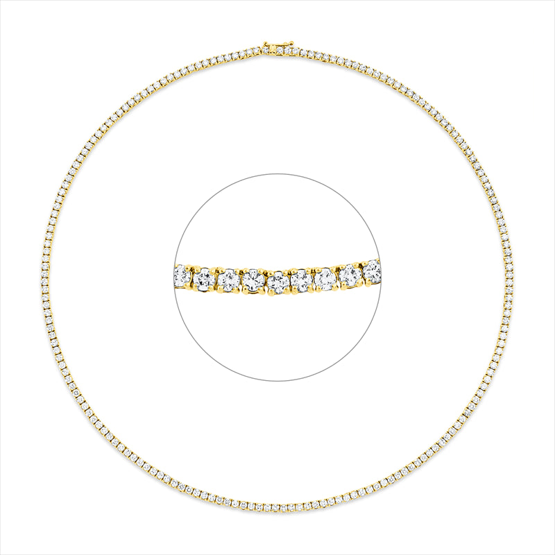Collier 18 kt GG, 185 Brill. 7,88 ct, TW-si