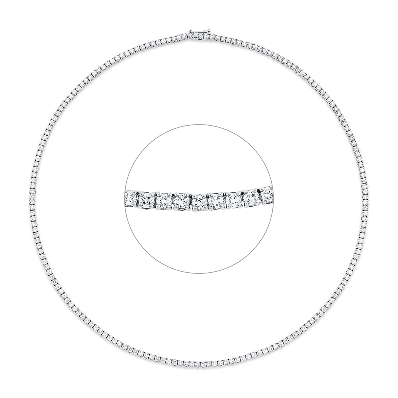 Collier 18 kt WG, 185 Brill. 7,83 ct, TW-si
