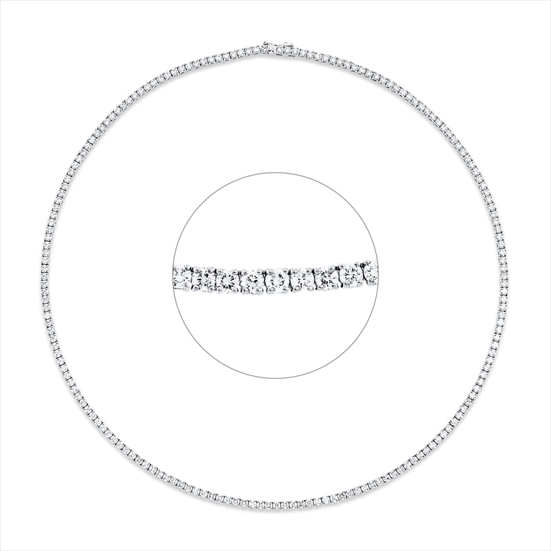 Collier 18 kt WG, 179 Brill. 9,22 ct, TW-si